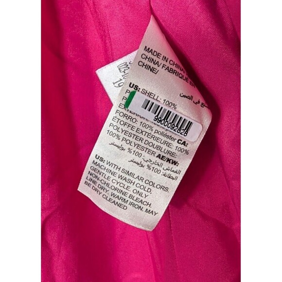 Chico's Hot Pink Topper Jacket Bracelet Sleeve Size 12 14 - Picture 7 of 13